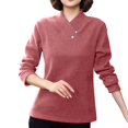 thumbnail image 1 of RXMEKW Fleece Tops for Women, Soft Solid Color Long-Sleeve Fleece Base Layer, 1 of 6