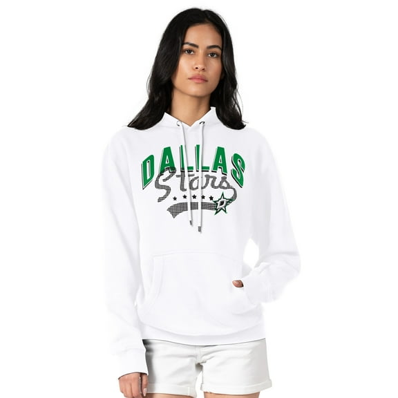 Women's G-III 4Her by Carl Banks White Dallas Stars Filigree Logo Pullover Hoodie