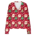 thumbnail image 5 of Cárdigan informal para mujer, cárdigan con botones y estampado navideño, chaqueta de moda, blusa para mujer, 5 of 5