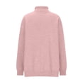 thumbnail image 5 of Zedker Casual Women'S High Neck Long Sleeve Thermal Pullover Knitted Sweaters,Comfortable Loose Elastic Cuffs Fall Outfits,Pink,Free Size, 5 of 6