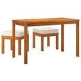 thumbnail image 3 of Casafoyer 3 Piece Patio Dining Set with Cushions Solid Wood Acacia, 3 of 3