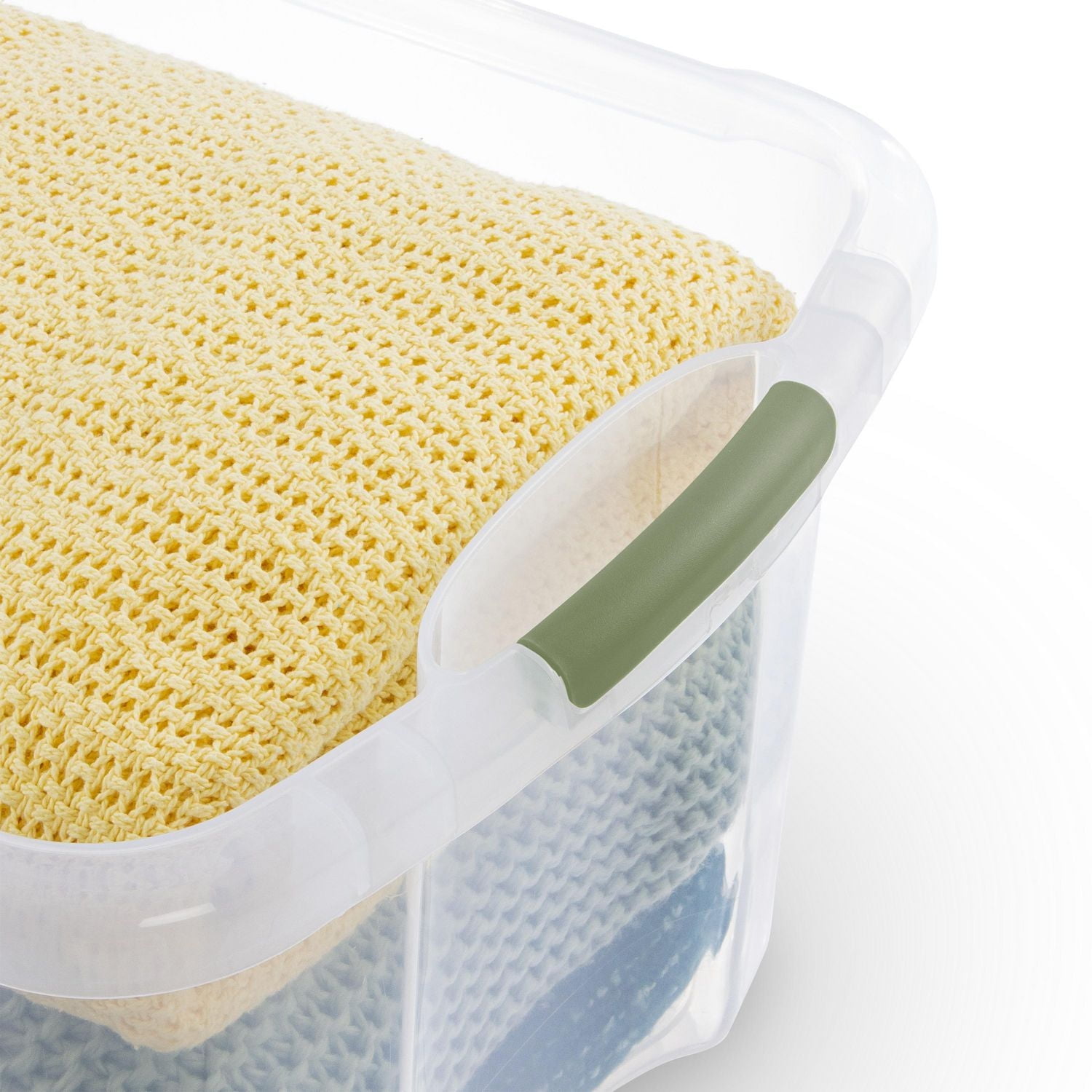 Sterilite 66 L EZ Carry Clear/Sage Legume