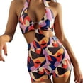 thumbnail image 2 of Neinkie Women's One Piece Swimsuits One Shoulder Cut Out Monokini Bathing Suit, 2 of 7