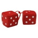 thumbnail image 2 of 2 dados de peluche retro con puntos para coche, decoración para el hogar y la oficina. Rojo, 2 of 6