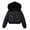 Black, variant on Winter Jackets for Women Solid Color Quilted Button Long Sleeve Puffer Coat Down Slim Casual Fashion Hooded Fleece Outerwear Black M