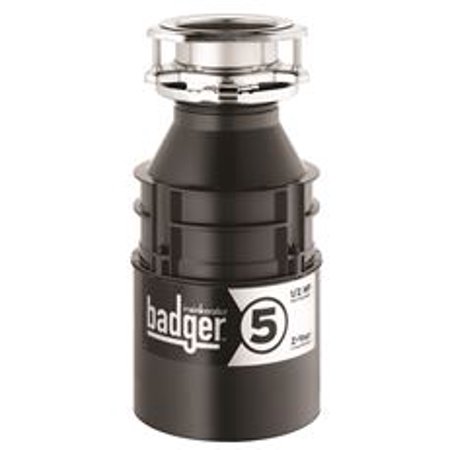 Insinkerator Badger 5 Garbage Disposal Without Power Cord, 1/2 Hp