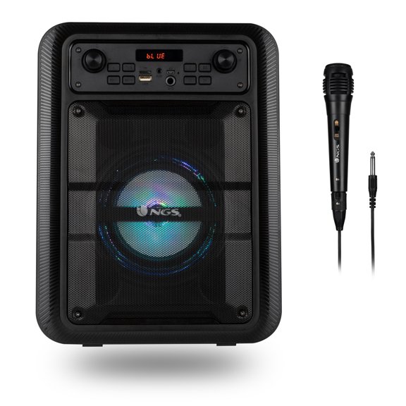 NGS Lingo 20W Portable Wireless BT Speaker with Microphone - Black