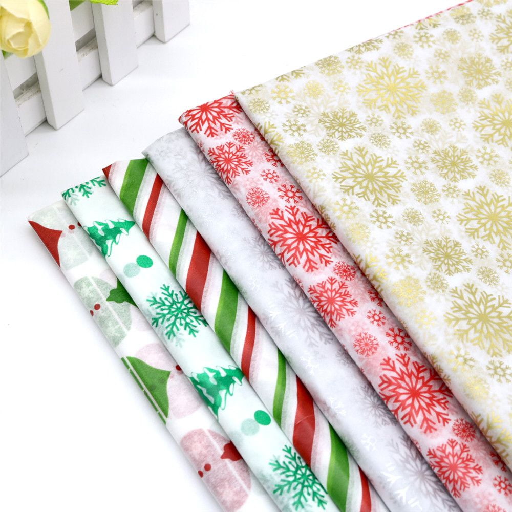 10pcs Tissue Paper 50*66CM Craft Paper Floral Christmas Gift Wrapping Paper  Home Decoration Festive Party Supplies