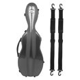 thumbnail image 4 of Estuche para violín 4/4, termómetro incorporado, caja de almacenamiento para violín de fibra de carbono, bolsa de transporte portátil para amantes del , rayas negras Hugo Estuche de violin, 4 of 10