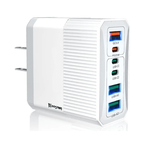 Cargador Usb Bloosom Adaptador De 55w 6 Puertos Lagom Cubo 3 Usb + 3 Tipo-c Blanco