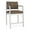 Castillo Quarry, variant on Lesro Lenox Steel Polyurethane Hip Waiting Room Guest Chair in Silver/Castillo Quarry Brown