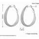 thumbnail image 2 of 925 Silver Fashion Diamond Cut Classic Big Hoop Textured Hoop Drop Dangle Earring Piercing Hoop Earrings for Women Girls - -, 2 of 4