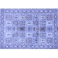 thumbnail image 1 of Ahgly Company Machine Washable Indoor Rectangle Persian Blue Traditional Area Rugs, 8' x 10', 1 of 4