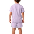 thumbnail image 6 of WRKEKC Kids Summer Outfits Printed Round Neck Short Sleeve T Shirt and Casual Shorts Sport Set for 0-9 Years, 6 of 9