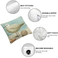 thumbnail image 4 of Nawypu Ocean Beach Style Pillow Covers  Vintage Bird Pattern Decorative Pillowcase Mediterranean Theme Cushion Cover Home Decor Pillow Cover  White, 4 of 6