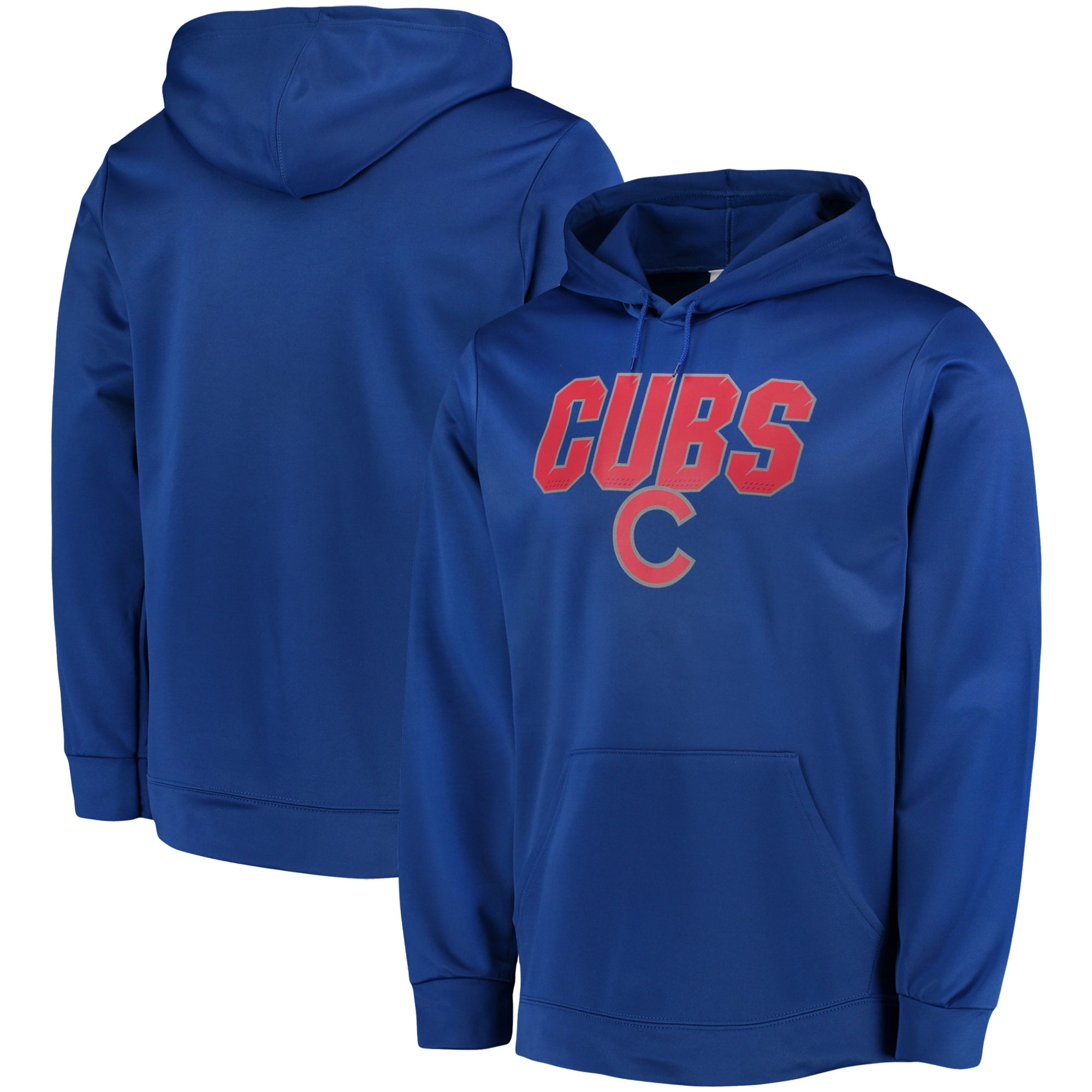 Chicago Cubs Majestic Synthetic Fleece Pullover Hoodie Royal