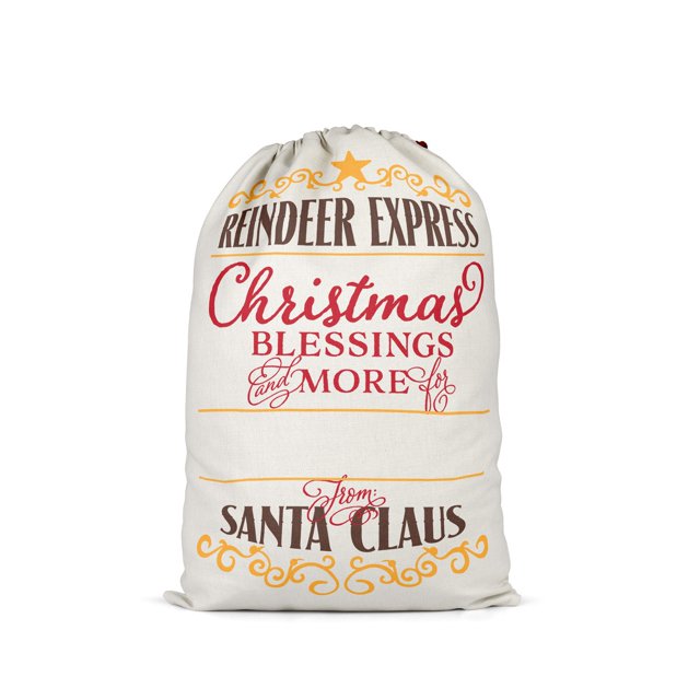 El nuevo diseño caliente de la venta personalizó el bolso grande grande del saco de Santa de los regalos de Navidad de la decoración