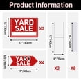 thumbnail image 2 of Carteles Yard Sale ComboJoy de 17 x 12 y 17 x 6 pulgadas, impermeables, 2 of 7