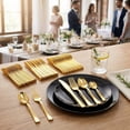 thumbnail image 6 of Exquisite Black Disposable Dinnerware Combo Set, 120 Piece, Service for 20, 6 of 10