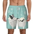 thumbnail image 2 of Goofa French Bulldog Taking a Bath Printed Men's Swim Trunks Board Shorts Quick Dry Mens Swimming Trunks with Compression Liner,Breathable Fit Hawaii Beach Shorts-X-Large, 2 of 9