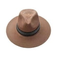 thumbnail image 1 of Mens Ladie Foldable Straw Panama Style Sun Hat Summer Beach Floppy Cap 2024 R8I1, 1 of 9