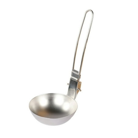 

Camping Cooking Utensils Folding Soup Spoon Skimmer Stainless Steel Kitchen Cooking Baking Colander Spoon