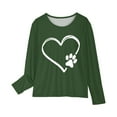 thumbnail image 4 of Piuwrlz Long Sleeve T-Shirt for Kids Girls Boys Cotton Shirts T Shirt Tops Army Green Size 5 Years, 4 of 4