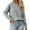 Grey, variant on Women's Soft Knit Pullover Sweater Long Sleeve Casual Comfortable Everyday Wear Warm Winter Fall Tops Versatile Stretchy Solid Color