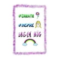 thumbnail image 2 of LightBoxJournal 12x14 White Modern Wood Framed Museum Art Print Titled - Create Inspire Dream, 2 of 4