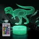thumbnail image 1 of Lámpara de dinosaurio, luz nocturna 3D de dinosaurio para niños, 16 colores, control táctil inteligente y remoto, luz nocturna LED regulable para dormitorio, juguetes y regalos de cumpleaños para niño, 1 of 5