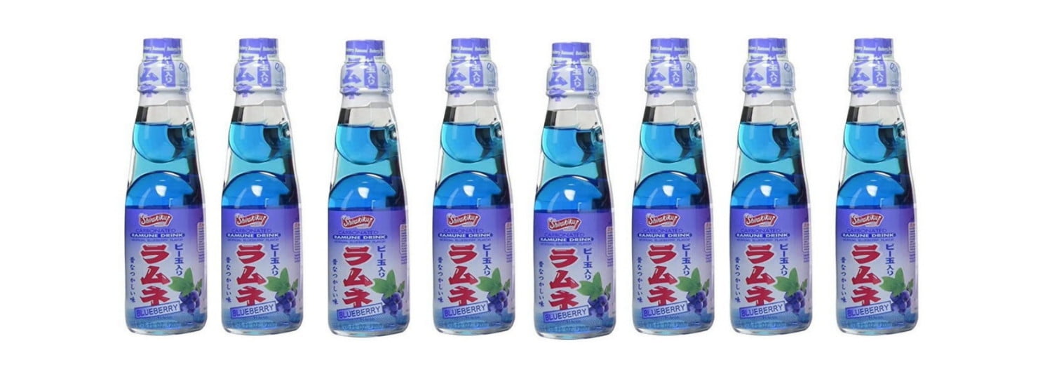 Shirakiku RAMUNE Japanese Soft Drink, 8 Bottles, 6.76 Fl Oz Each
