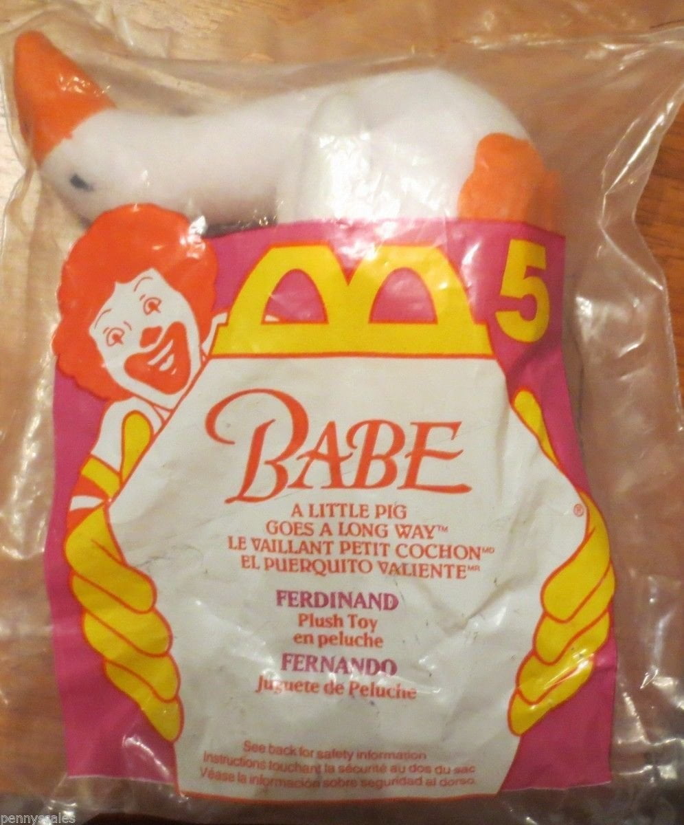 Mcdonald's Happy Meal Toy 1995 Babe #5 Ferdinand Plush Toy Brand New Sealed 