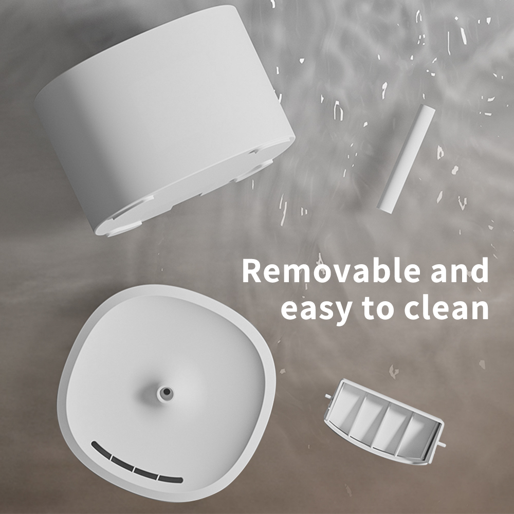 3L Pet Water Fountain, Automatic Circulating Cat Water Fountain with Quiet Pump, Visible Water Level, Easy to Clean, BPA-Free, White, for Cats and Small Dogs