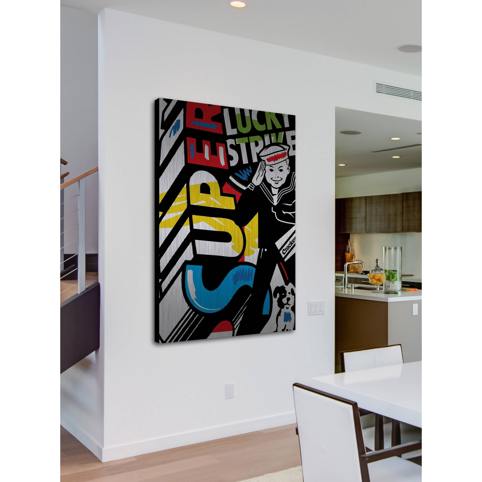 Marmont Hill "Super I" by Josh Ruggs Painting Print on Brushed Aluminum