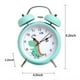 thumbnail image 4 of Reloj despertador para dormitorio de 4 pulgadas, reloj despertador de metal, decoración del hogar para estudiantes, reloj de escritorio, Panda azul, 4 of 4
