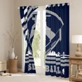 thumbnail image 3 of Homewish Baseball Game Black Out Curtains,Sport City Silhouette Curtains Pack of 2 (42x63 Each),Deepblue Gray White Bedroom Curtains For Boys Kids,Ultra Soft Home Decor, 3 of 6