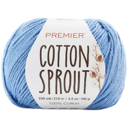 UPC: 0847652095936 | Premier Yarns Cotton Sprout Yarn-Cornflower