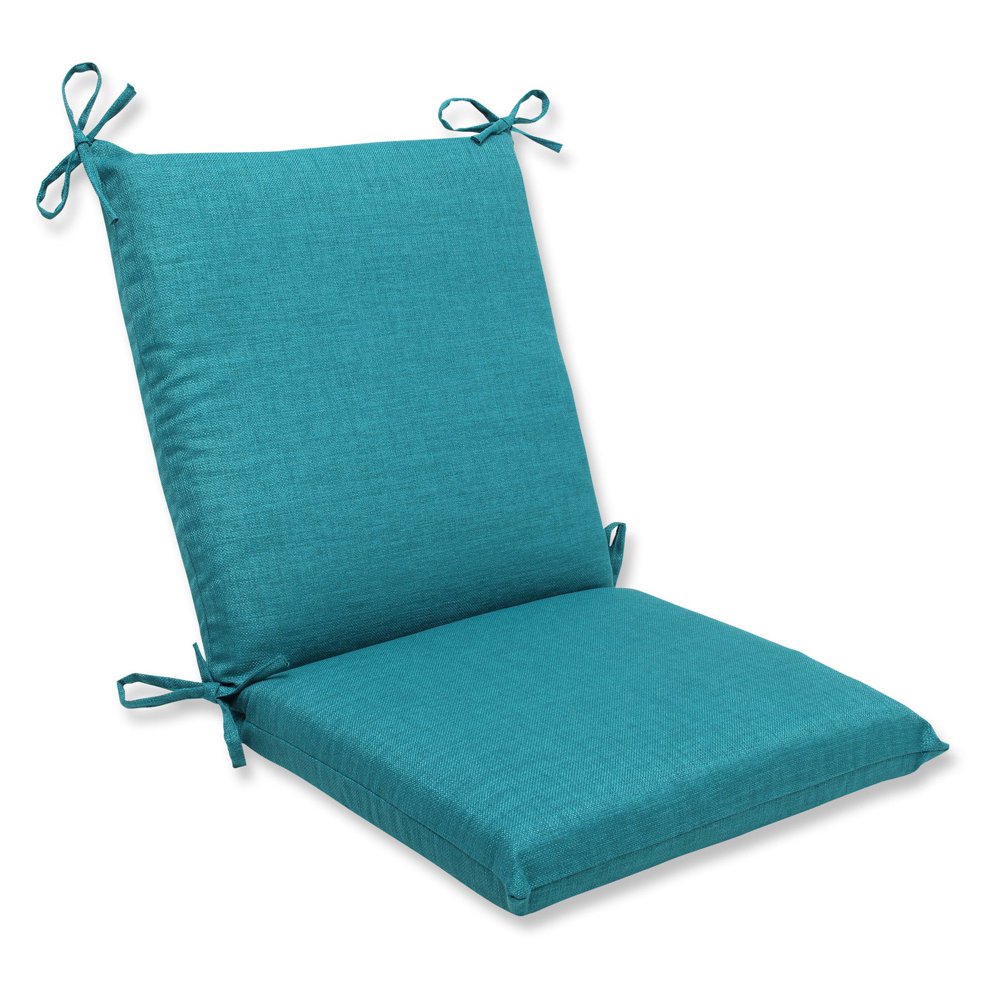 Pillow Perfect Outdoor/ Indoor Rave Teal Squared Corners Chair Cushion