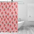 thumbnail image 2 of Honeii Strawberries Print Shower Curtain 72x72in,Bathroom Curtain,Waterproof Fabric Shower Curtain Set with Hooks, 2 of 5