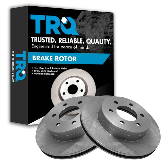TRQ Front Brake Rotors Set Vented Fits Select 1997-2002 Dodge Dakota 1998-2002 Durango