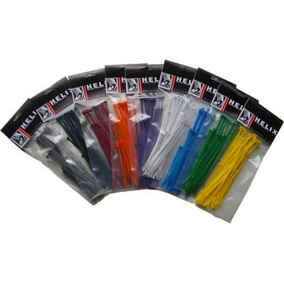 Helix Racing Products  303-4107; Cable Ties 4-inch Black 100-Pack