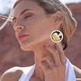 thumbnail image 5 of SUSHANG Earrings Olive Softball Baseball Volleyball Wooden Earrings Leather Earrings Sports Exaggerated European and American, 5 of 9