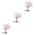 thumbnail image 1 of kurtrusly Rose Tree Lamp Lighted Colorful Artificial Flower Bonsai Lights Gift For Any Occasion Artificial Bonsai Tree Lights PVC white pink  blackrod 3Set, 1 of 6