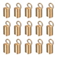thumbnail image 1 of 200uds Bobina Cuerda Extremos Unique Bargains 4.5x9.5mm Hierro Resorte Tubo Tapa Broches Claro Dorado, 1 of 6