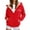 Red, variant on Bibifish Womens Hoodies Graphic Letter Print Lined Zip Up Hoodies Winter Warm Pockets Outdoor Streetwear Drawstring Hooded Jackets