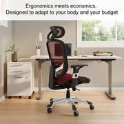Staples Union & Scale Flexfit Hyken Technical Mesh Task Chair Red 50218