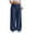 Navy #013, variant on Mohiass Womens Corduroy Pants Baggy Elastic High Waisted Wide Leg Trousers Casual Comfy Lounge Palazzo Pants with Pockets Earthy Yellow L