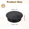 thumbnail image 2 of 5 Pack 53mm (2.09 Inch) Desk Grommet, Plastic Cable Hole Cover, Wire Cord Cable Organizer, Black, 2 of 6