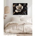thumbnail image 3 of Black Gold Flower Wall Art for Living Room,Canvas Picture Wall Decor for Bathroom Bedroom,Gradient Luxurious Floral Botanical Painting Artwork for Office Kitchen Hallway Dining Room Decor 20"x24", 3 of 8