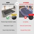 thumbnail image 5 of Alfombrilla de baño absorbente de secado rápido, alfombrilla de silicona mágica para baño, alfombrilla antideslizante con respaldo de goma para ducha y lavabo de baño, 5 of 5